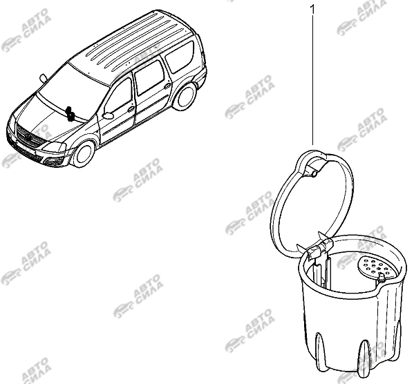 LADA LAGRUS 2012 Пепельница