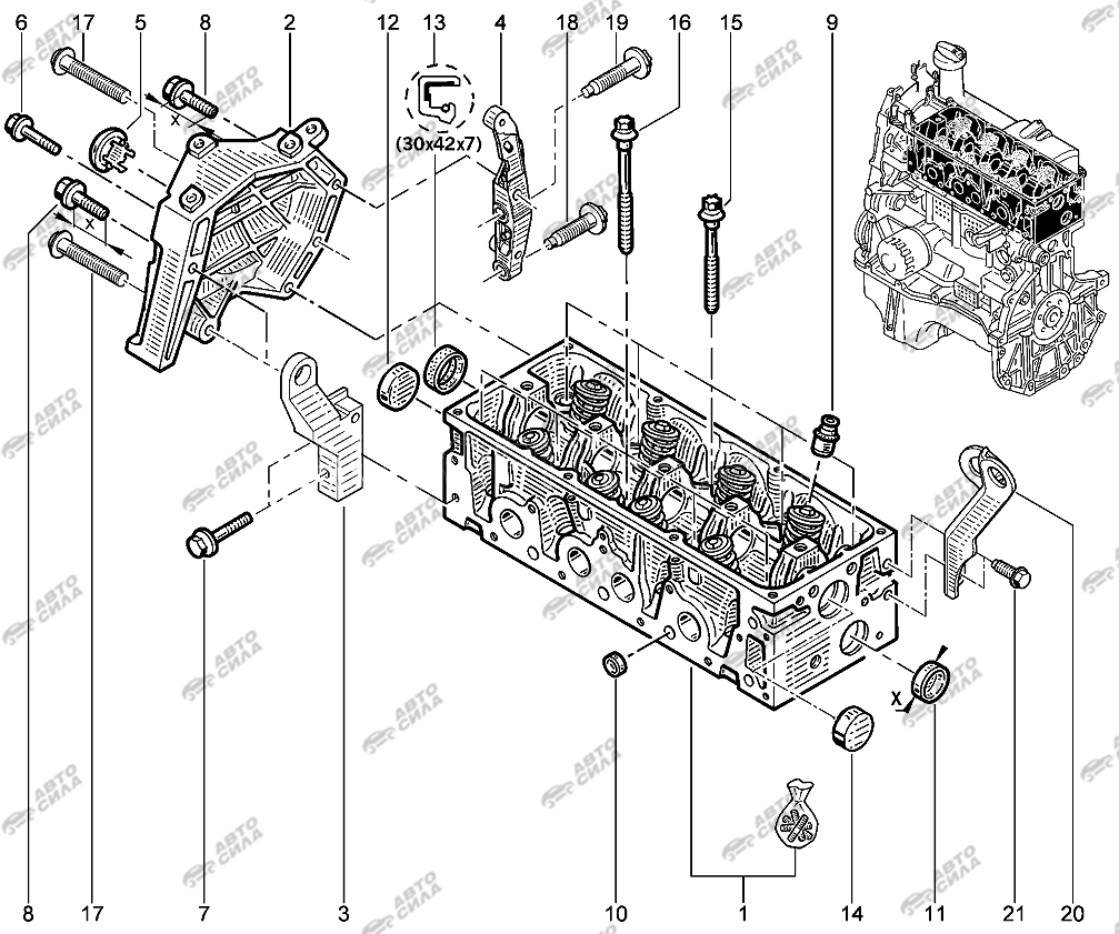 LADA LAGRUS 2012 Головка блока (8 КЛ)