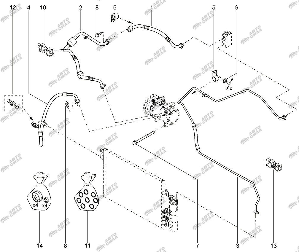 LADA LAGRUS 2012 Трубки, шланги