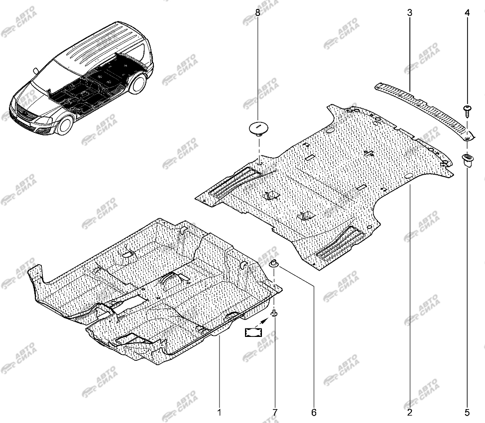 LADA LAGRUS 2012 Коврики салонные