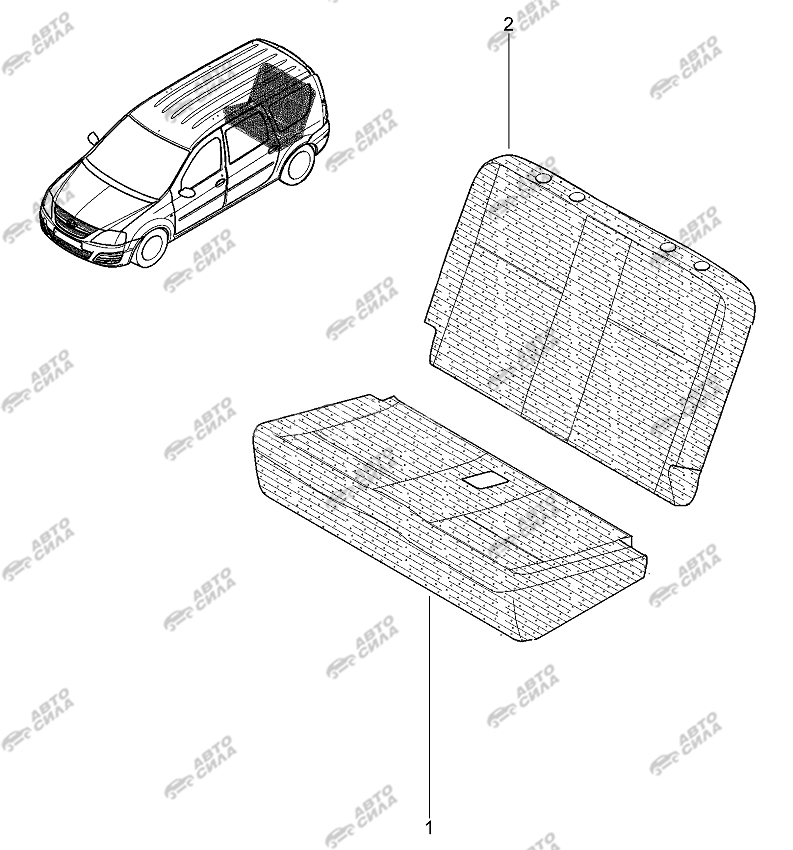 LADA LAGRUS 2012 Подушка, спинка задних сидений
