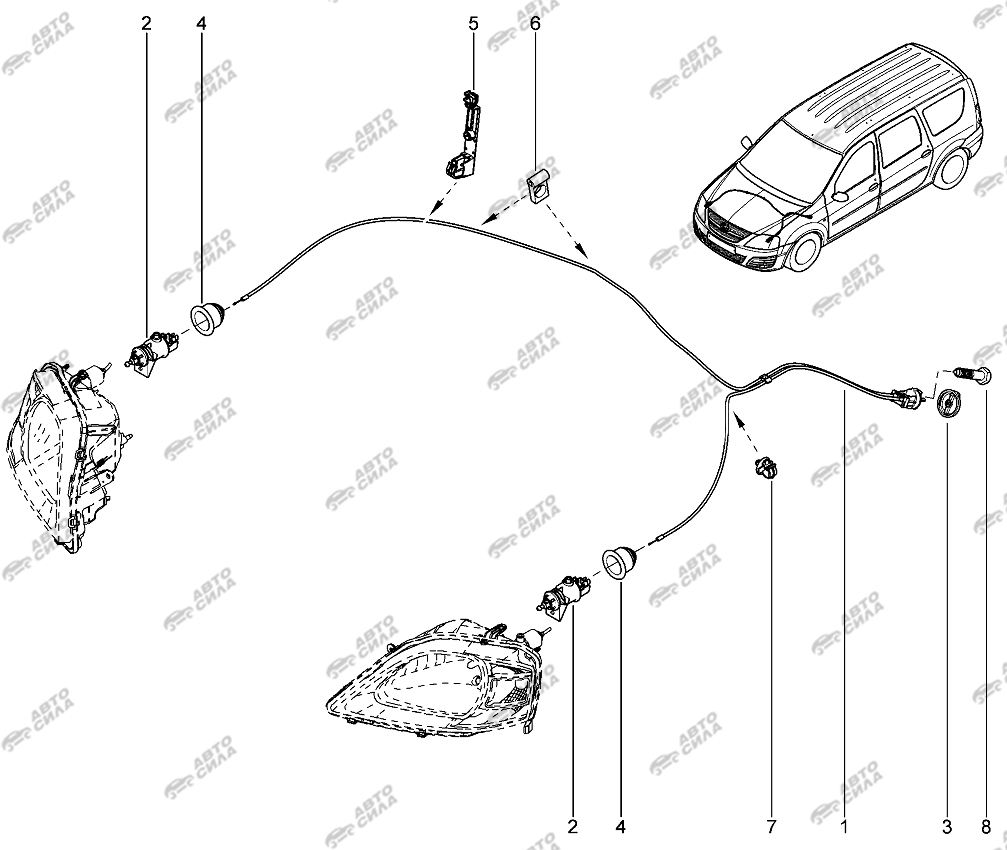 LADA LAGRUS 2012 Фары передние с корректором