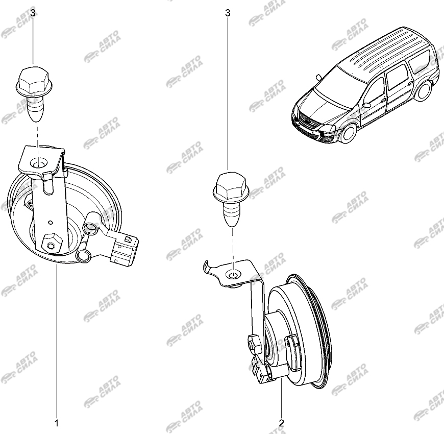 LADA LAGRUS 2012 Звуковой сигнал