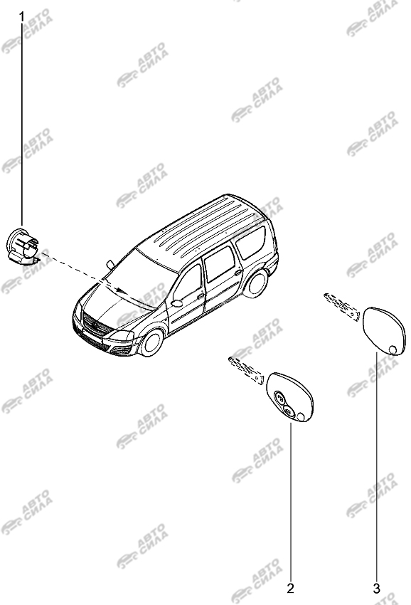 LADA LAGRUS 2012 Ключ (имобилизатор)