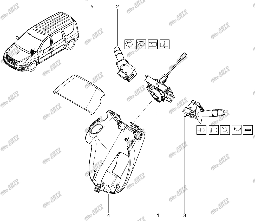 LADA LAGRUS 2012 Подрулевой переключатель