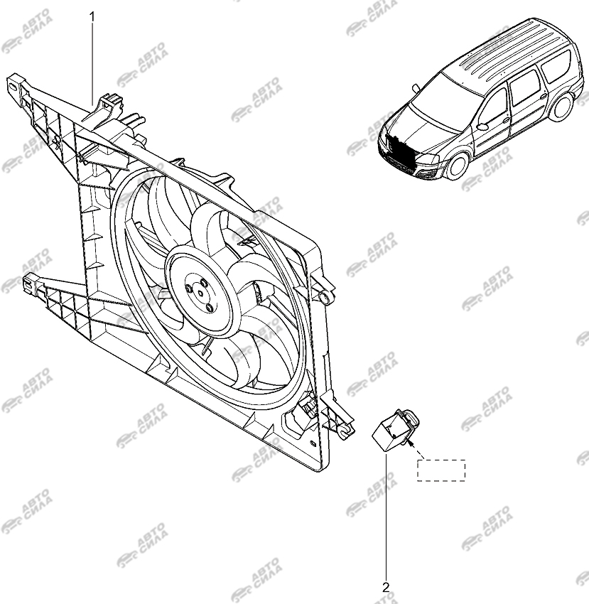 LADA LAGRUS 2012 Электровентилятор