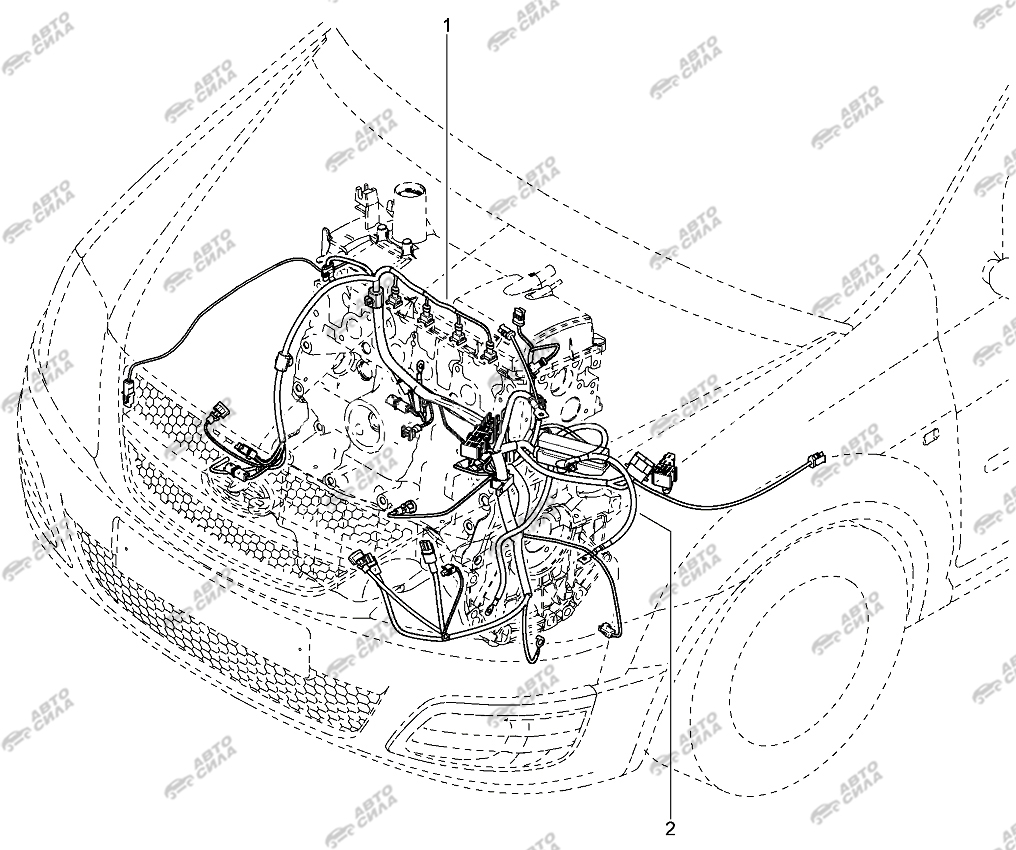 LADA LAGRUS 2012 Жгуты проводов подкапотные