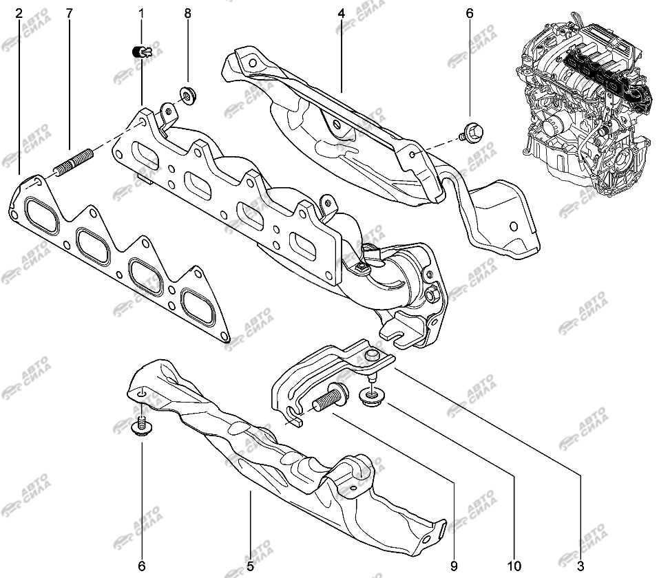 LADA LAGRUS 2012 Выпускной тракт (16 КЛ)