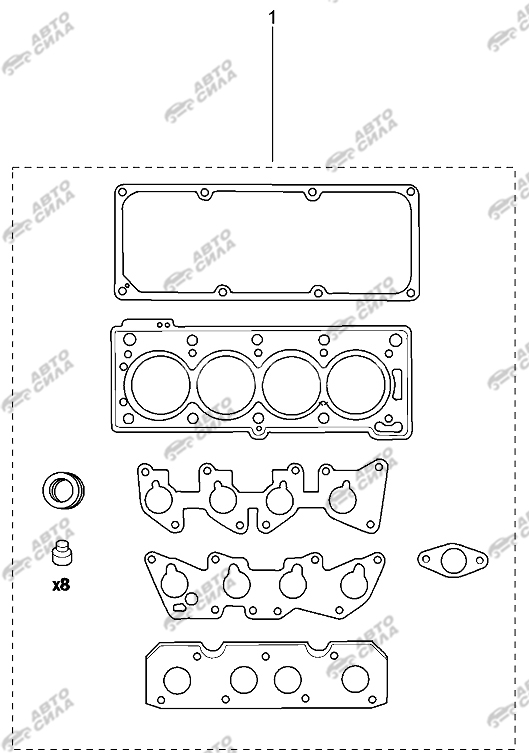 LADA LAGRUS 2012 Двигатель в сборе (8 КЛ) (прокладки и др.)