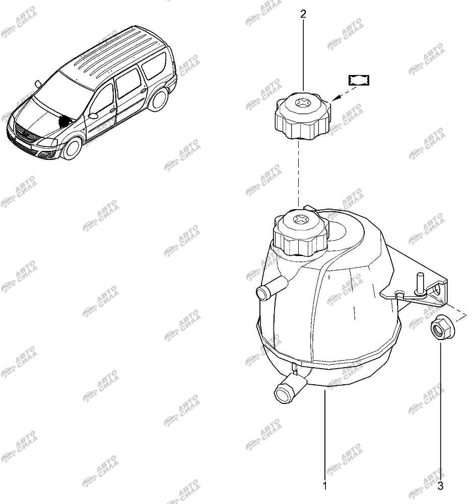 LADA LAGRUS 2012 Бачок расширительный