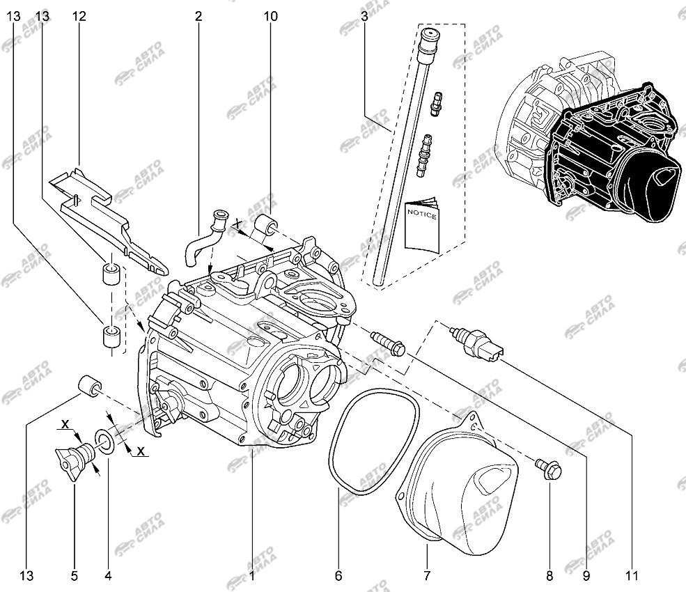 LADA LAGRUS 2012 Картер КПП