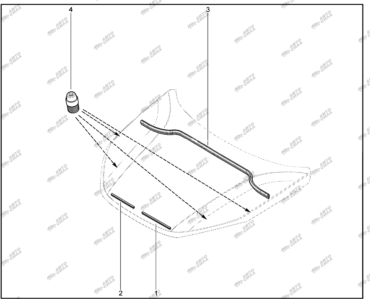 LADA VESTA 2015 640212. Уплотнитель и буфер капота