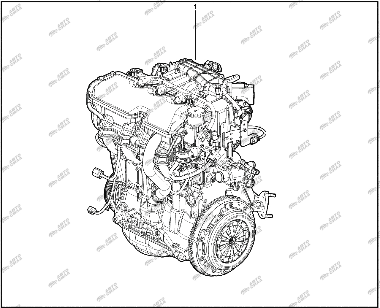 LADA VESTA 2015 100410. Двигатель в сборе
