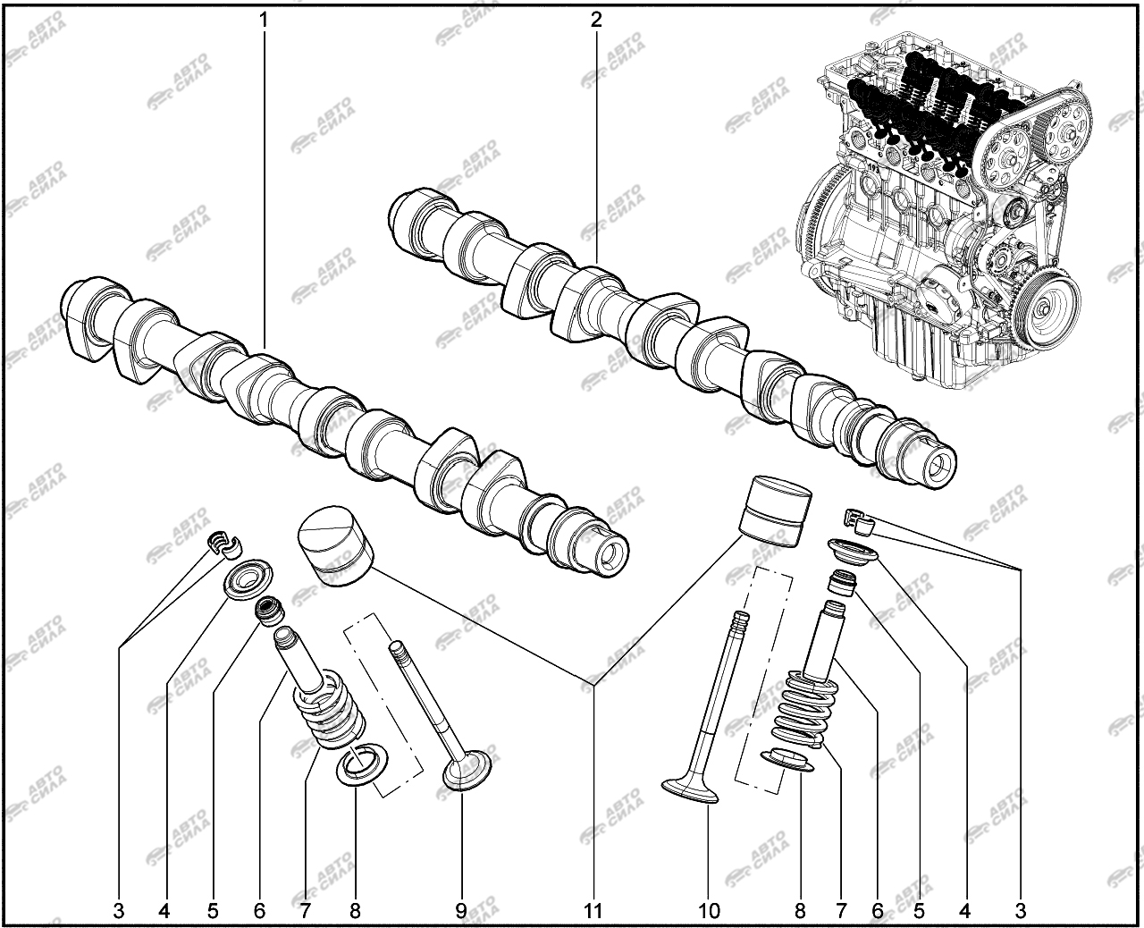 Схема грм ваз 2112 16 клапанов
