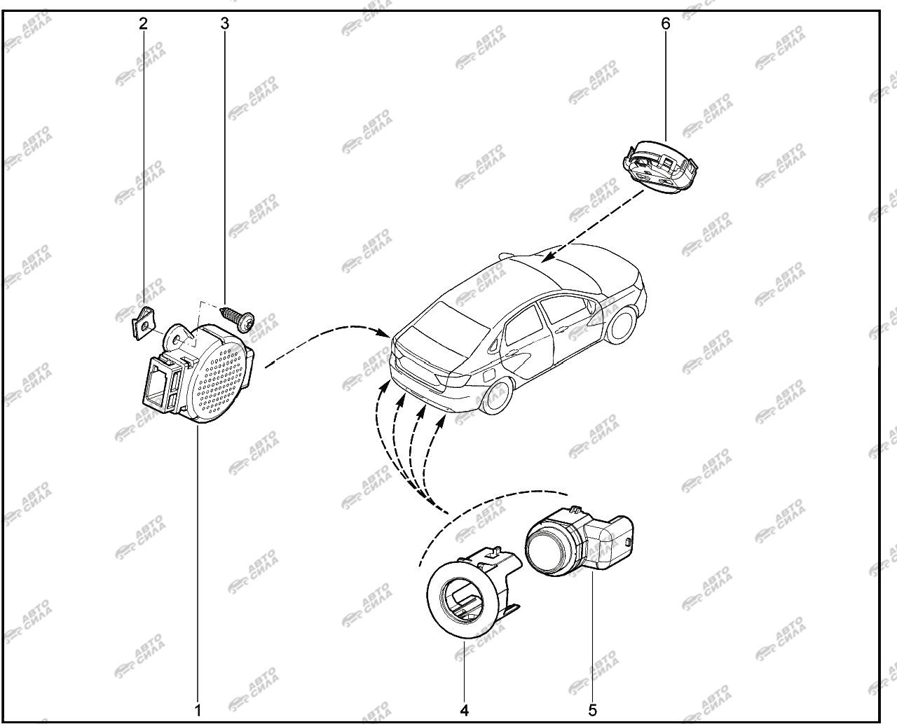 LADA VESTA 2015 863012. Парктроник