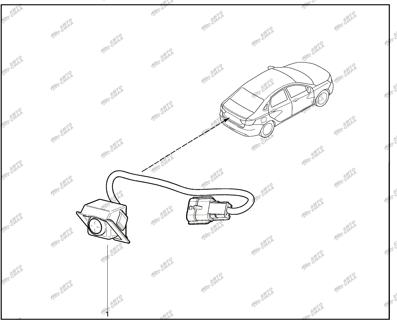LADA VESTA 2015 863013. Камера заднего вида