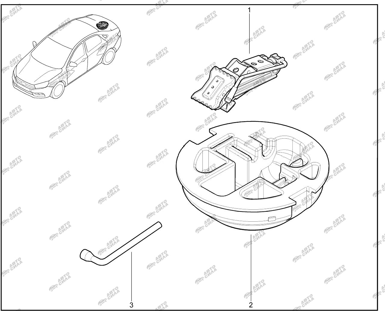 LADA VESTA 2015 900113. Инструмент