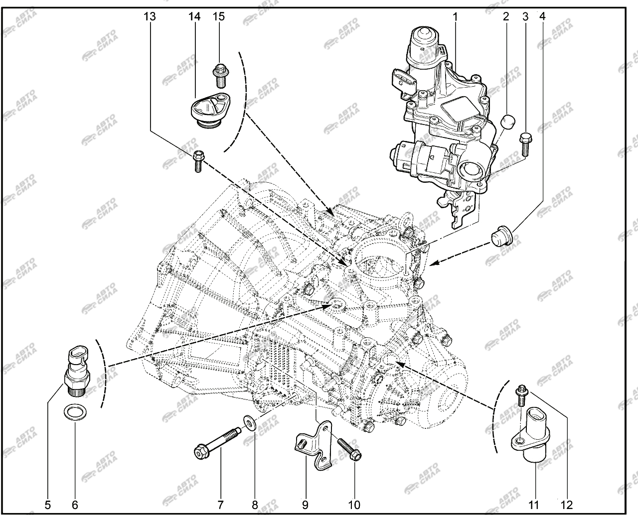 LADA VESTA 2015 210610. КПП в сборе